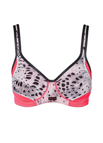 Розовый балконет бюстгальтер спортивный underwire print y556wp Berlei с косточками полиэстер, полиамид, эластан