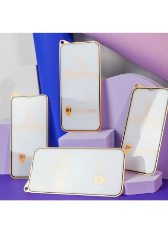 Захисне скло 9H Design for Apple iPhone 14 Pro Чорний No Brand (391209870)