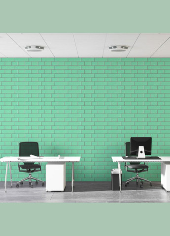 Панель стеновая 70*70cm*5mm зеленый кирпич с серебром (D) SW-00001803 No Brand (328578549)