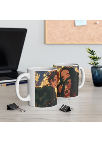 Чашка "Demon Slayer: Kimetsu no Yaiba" - Танжиро Камадо, Зеніцу Аґацумі та Незуко Камадо No Brand (368671453)