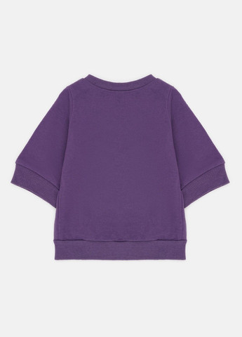 H&M свитшот однотонный фиолетовый повседневный хлопок