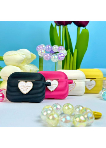 Силіконовий чохол Silicone case Lovely Heart для навушників Yellow No Brand AirPods Pro 2 (363834673)