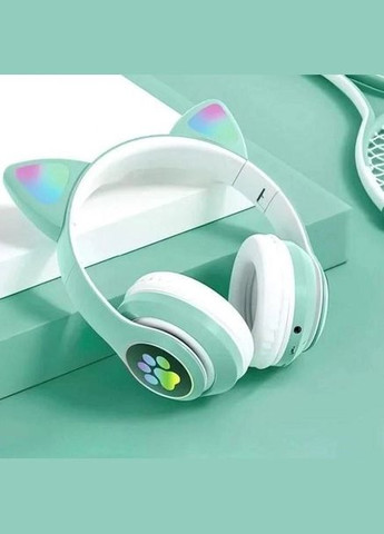 Бездротові навушники з котячими вушками та RGB-підсвіткою VZV 23M. Колір: зелений Cat (364275823)