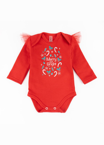 Червоний святковий комплект для дівчинки 3 в 1 боді зі спідницею та пов'язкою merry and bright червоний dexter's