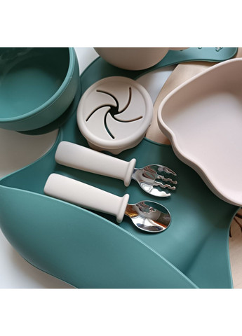 Набор посуды для кормления малыша Слоник Беж ОИЛ грин (0121) No Brand (368999955)