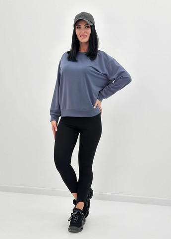 Графітовий базовий світшот з двонитки Fashion Girl однотонний (290111739)