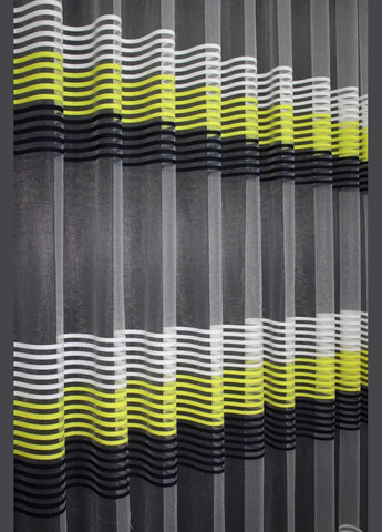 Тюль Гардини на фатині 3 м зі смужками у вітальню Шоколад 300x270 см (tul-943т-5-04) No Brand (306633680)