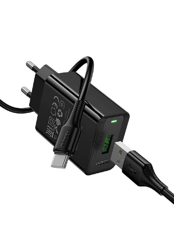 МЗП CS92A Leader 18W+QC3.0 (1USB-A) + кабель USB to Type-C Hoco (400158950)