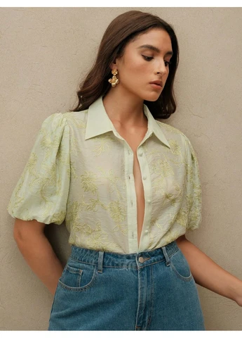 Зелёная блуза SHEIN