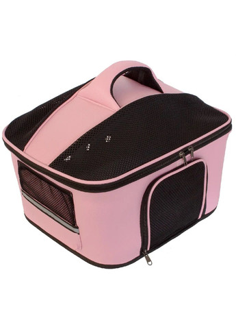 Сумка переноска для котів собак з широкою ручкою кишенею вентиляцією штучна шкіра 50x35x35 см (477715-Prob) Рожева Unbranded (299193462)