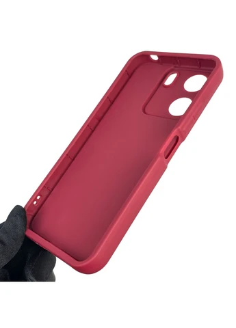 Чохол силіконовий Soft Touch з 3D принтом Майнкрафт для Poco C65 бордовий (Повний захист камери) Xiaomi (373424999)