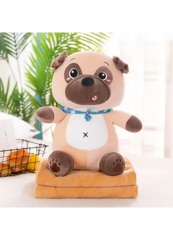 Дитяча м'яка іграшка "Собачка" L1130 іграшка з пледом, розмір 50 см Bambi (406507050)