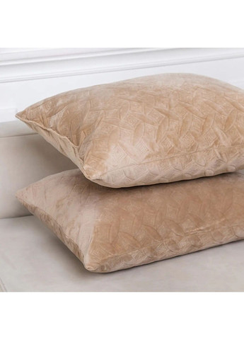 Декоративна велюрова подушка 40*40 см, гіпоалергенна Бежева (228304040) ТЕП (369153182)