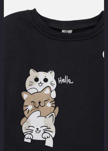 Sugar свитшот для девочки цвет графитовый cb-00261393 графитовый футер