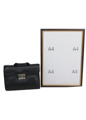 Невелика чоловіча шкіряна сумка-барсетка Ef043 Чорна Giorgio Ferretti (297643699)