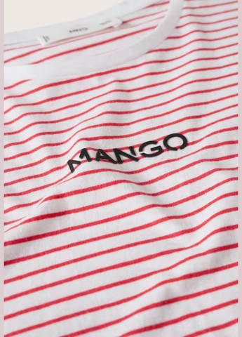 Комбінована всесезон футболка з металевим логотипом Mango