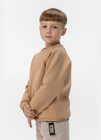 Mago свитшот однотонный детский t360 104 см бежевый (2000990168849w) shop (2000990168849) однотонный бежевый повседневный