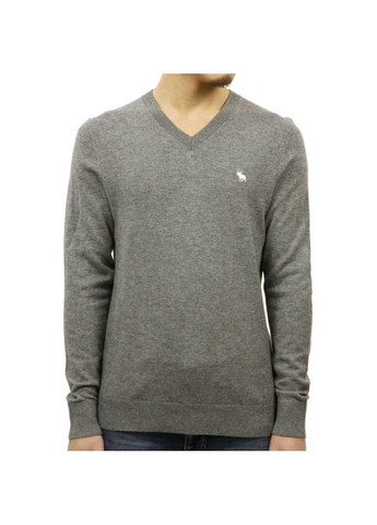 Серый демисезонный свитер мужской - свитер af6241m Abercrombie & Fitch