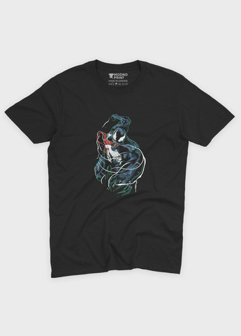 Черная мужская футболка с принтом супервора - веном (ts001-1-bl-006-013-005) Modno