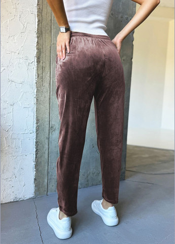 Практичні жіночі велюрові штани завуженого крою InFashion Штани (316660416)