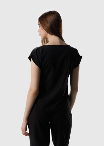 Черная всесезон пижамная футболка женская f50136 черный (2000990257697a) shop (2000990257697) Fleri