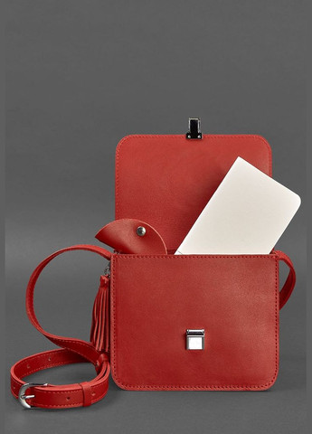 Шкіряна жіноча бохо-сумка Лілу червона (A-026943) BlankNote кросс-боди (327874311)