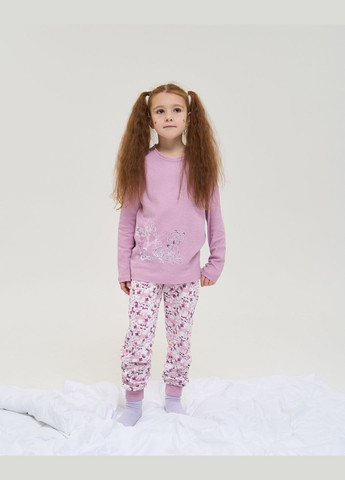 Рожева піжама для дівчинки зі штанами інтерлок Nicoletta
