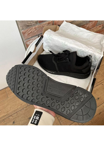 Чорні Осінні кросівки чоловічі adidas nmd black 2 адідас No Brand
