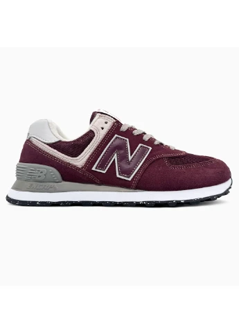 Кроссовки женские и мужские New Balance 574 Bugrundy | Нью Беланс 574 бордовые демисезоны (376104432)