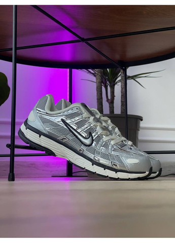 Кросівки жіночі і чоловічі Nike P6000 White Silver Black | Найк Р6000 срібні No Brand срібні демісезони (356764846)