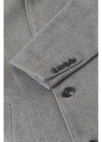 Серое демисезонное Пальто шерсть бленд H&M