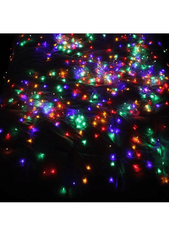 Светодиодная внутренняя гирлянда нить на окно камин елку с работой от сети 18 м 200LED (478631-Prob) Разноцветная Unbranded (307576506)