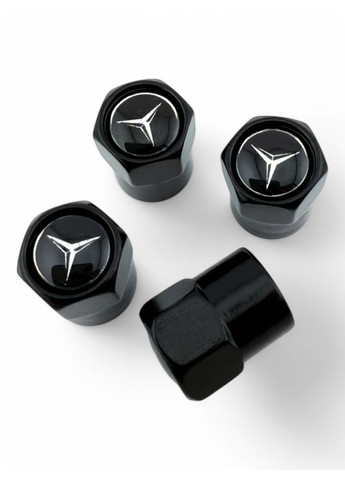Колпачки на ниппель Mercedes металлические (4 шт.) No Brand (364959048)