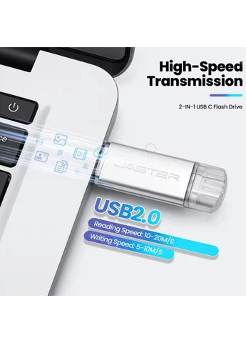 Флешка 64Gb OTG USB Flash Drive Type-C Чорна Jaster (399996661)