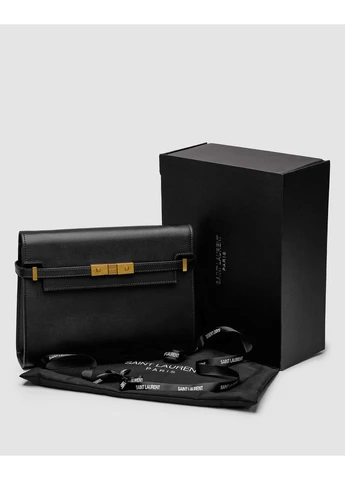 Сумка SAINT LAURENT Manhattan Large Leather Shoulder Bag Black Ив Сен-Лоран No Brand (377509419)