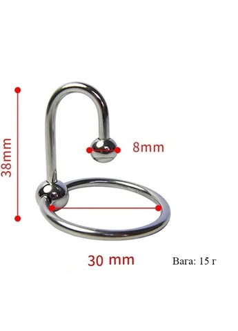 Кольцо с уретральной вставкой из нержавеющей стали Open Ring ø 30 мм We Love (401669883)