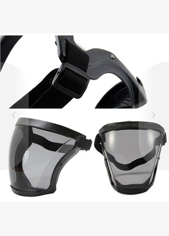 Затемнена захисна маска щиток для обличчя Face Shield BlackGrey No Brand (326065887)