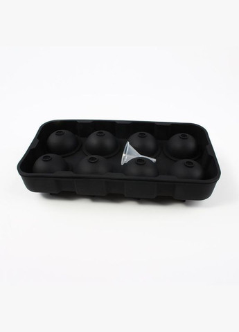 Форма для льда силиконовая Шар 8 ячеек 22x11,5х4,5 см Черный (C051356) Ice (333707583)