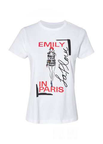 Комбінована всесезон піжама жіноча костюм для дому з принтом серіал емілі в парижі футболка + штани Disney