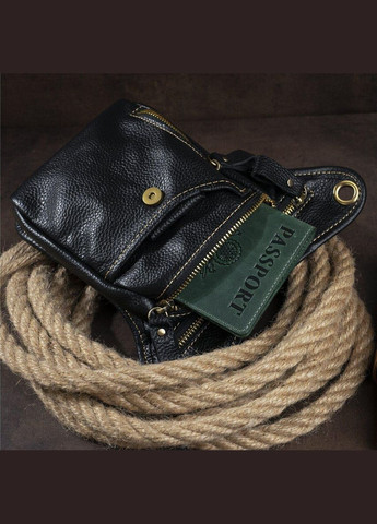 Сумка на пояс 14659 Чорна Vintage (329147769)