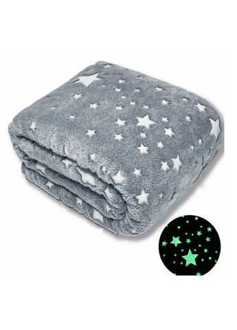 Дитячий плед що світиться в темряві 150х120см / Плед покривало / Плед зі зірками, що світяться No Brand (362672780)