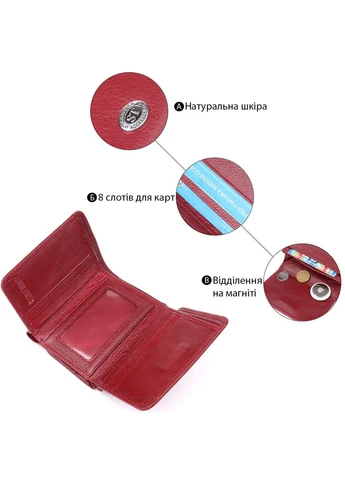 Компактний жіночий гаманець із натуральної шкіри 23073 st leather (393220178)
