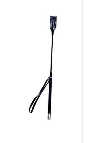Стек із сріблястою вставкою на ручці 55 см Crop black DS Fetish (297131627)