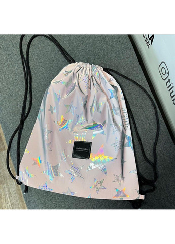 Светоотражающий рюкзак-мешок SviPashka Звезды черные ручки No Brand (334345713)