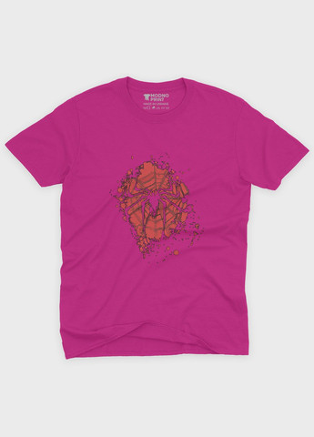 Рожева демісезонна футболка для дівчинки з принтом супергероя - людина-павук (ts001-1-fuxj-006-014-084-g) Modno