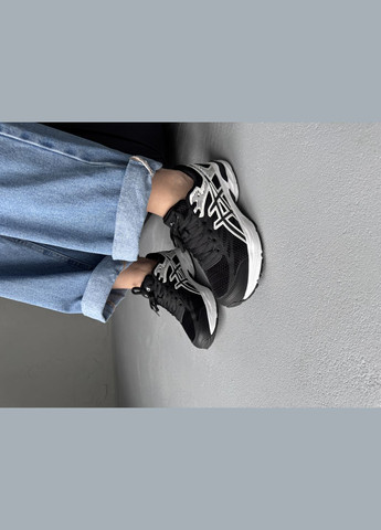 Чорні Осінні кросівки чоловічі і жіночі asics gel-flux 4 black white | асікс гель флюкс 4 чорні No Brand