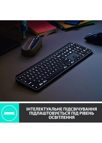 Клавиатура Мембранная Беспроводная Bluetooth 430х132х20 мм Серая Logitech (386710675)