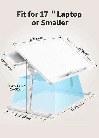 Столик для ноутбука K7-M з органайзером та упором 17” (600 x 330 мм), Laptop Table, Gray VHG (334305029)