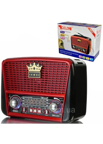Радіоприймач акумуляторний з Bluetooth, MP3 та ліхтариком No Brand (393593785)