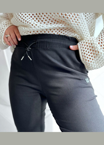 Черные демисезонные джинсы укороченного кроя No Brand